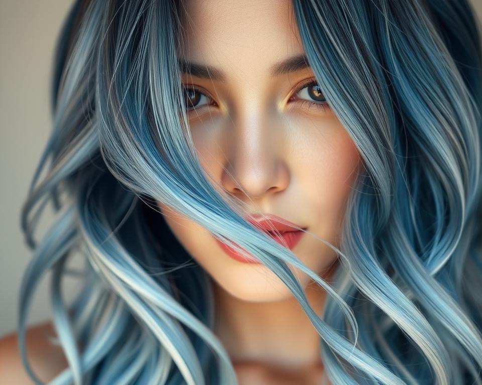 ombre niebieskie